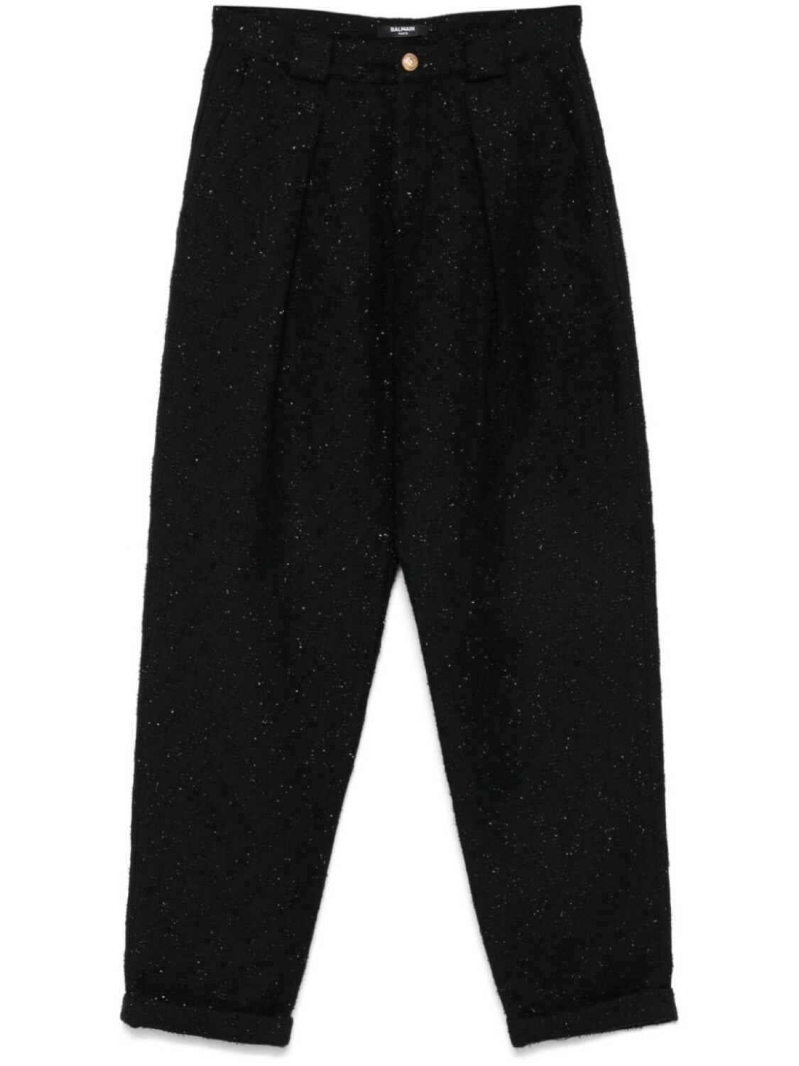 

Брюки с люрексом Balmain Kids, черный