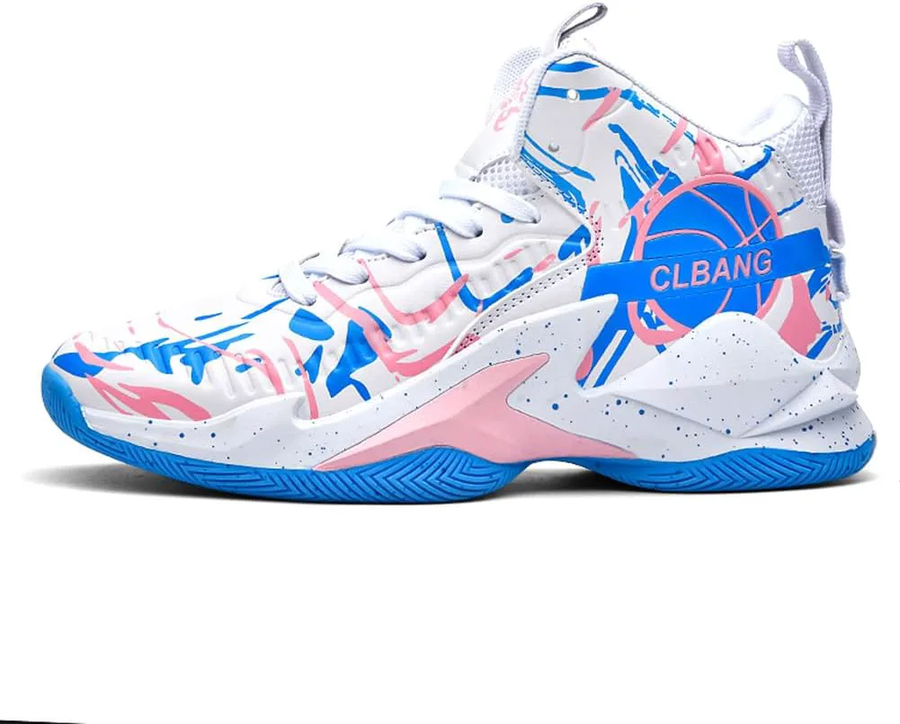 

Мужские и женские дышащие баскетбольные кроссовки MAUGELY, студенческие спортивные повседневные уличные нескользящие кроссовки для пары, розовый