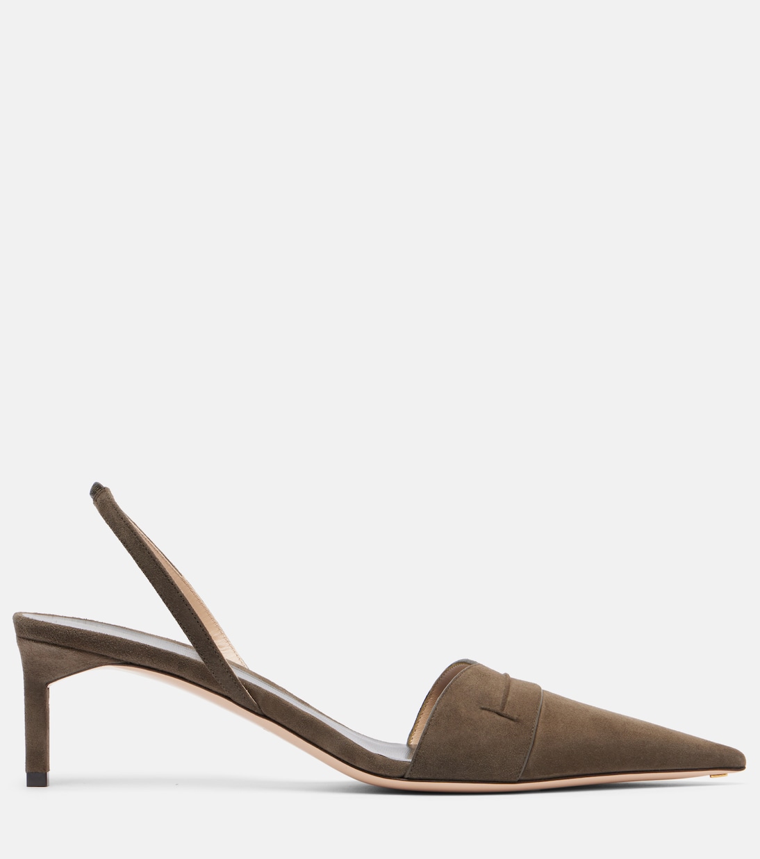 Туфли-лодочки Eva 55 на ремешке из замши Tom Ford, Military Green — фото 4