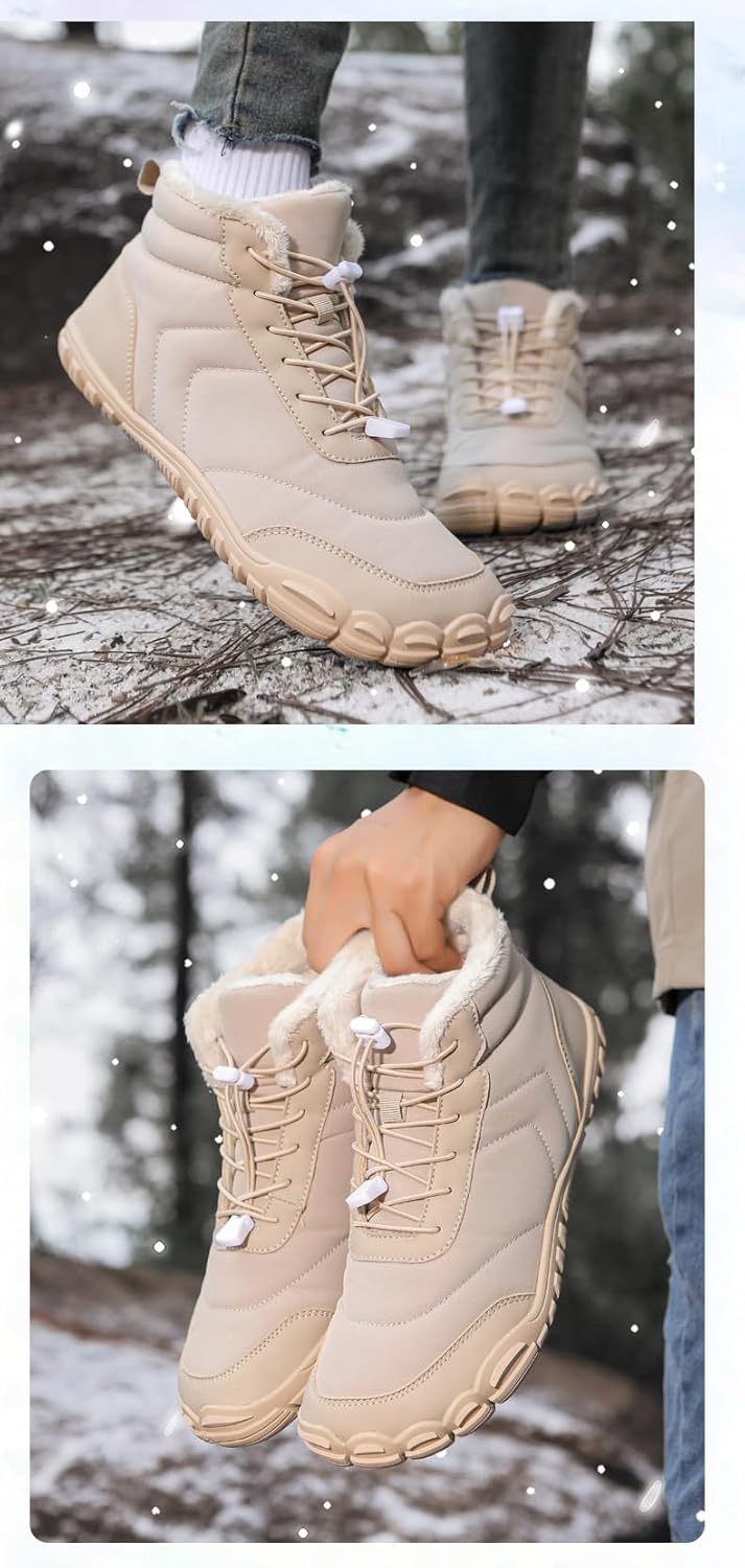 Снежные ботинки для женщин и мужчин 2025, зимняя обувь Peakfootwear, обувь-босоножки с меховой подкладкой Lghlmcl, бежевый — фото 4