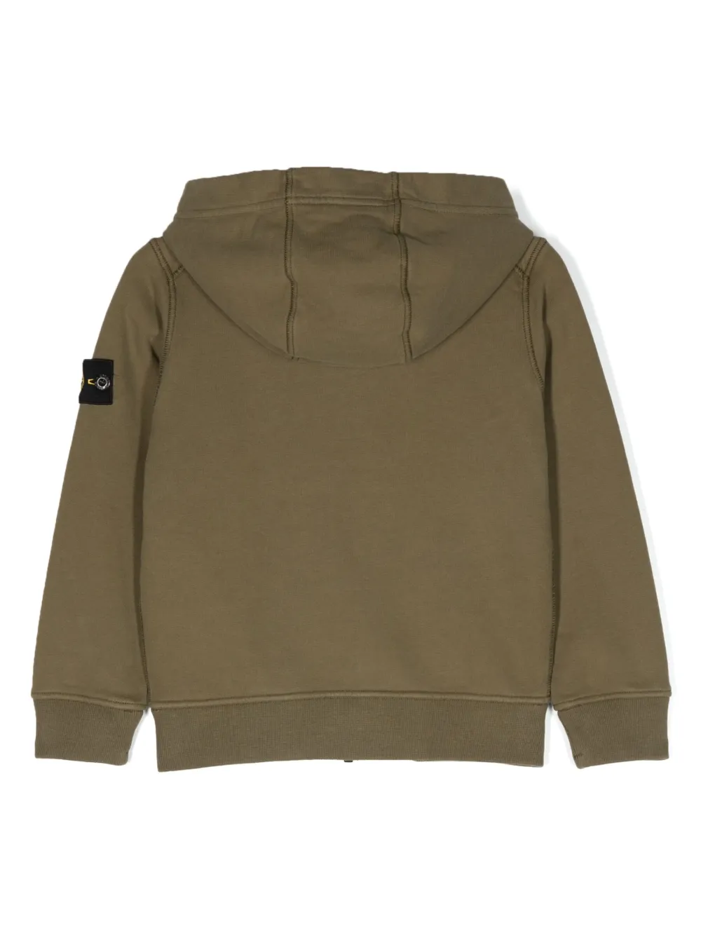 Кардиган на молнии с нашивкой-логотипом Compass Stone Island Junior, зеленый — фото 2