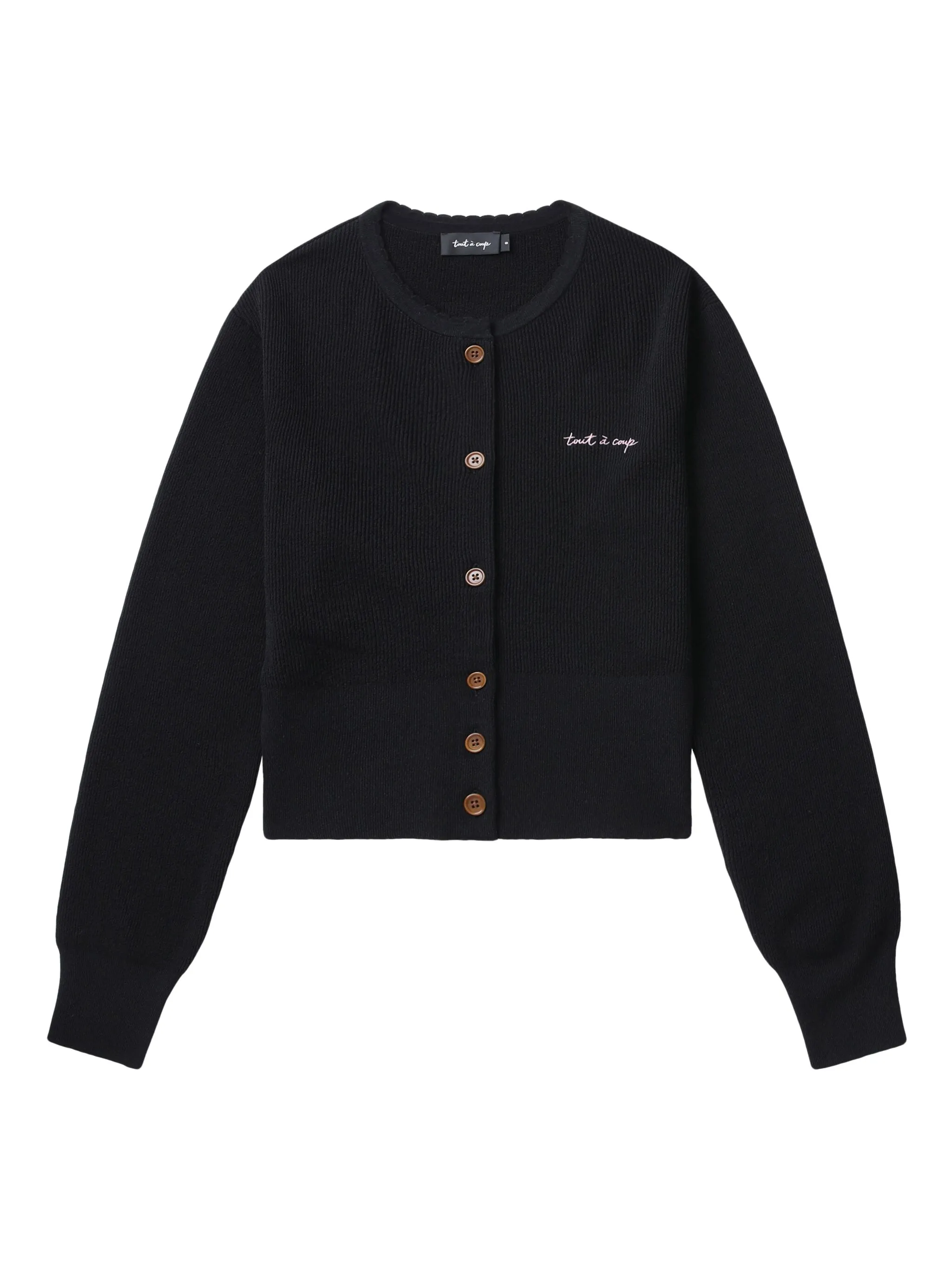 

Кардиган в рубчик Tout A Coup, черный