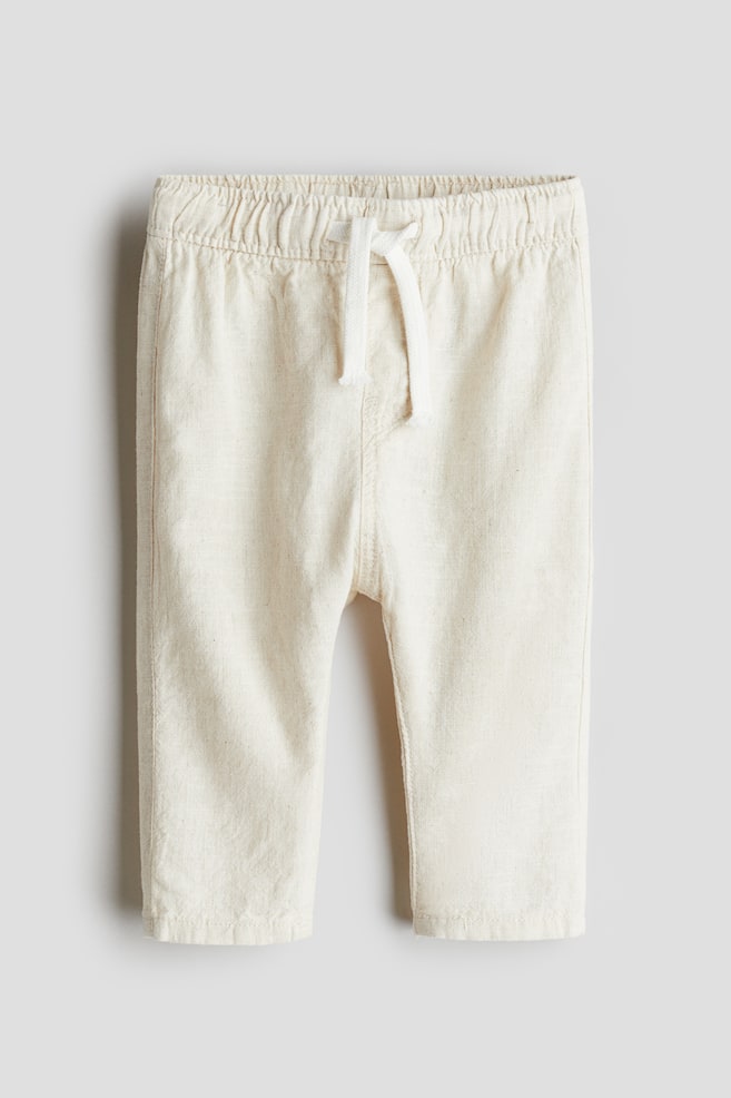 

Спортивные брюки из льняной смеси H&M, бежевый
