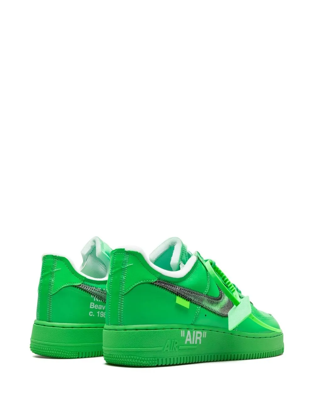 Кроссовки Air Force 1 Low Brooklyn из коллаборации с Off-White Nike X Off-White, зеленый — фото 3