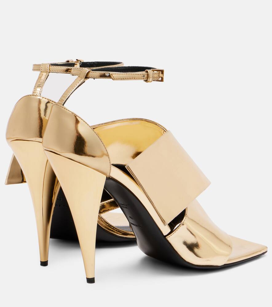 Сандалии Sliced Square 90 из лаковой кожи Givenchy, Golden — фото 2