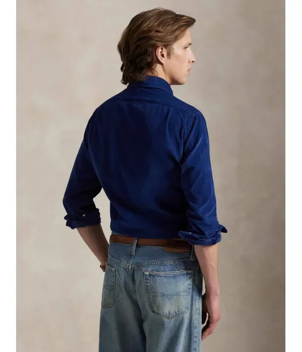 Вельветовая рубашка custom fit Polo Ralph Lauren, темно-синий — фото 3