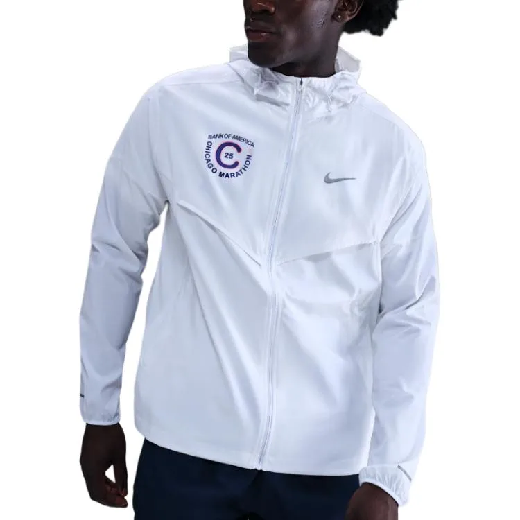 Мужская ветровка с капюшоном для бега Nike, белый