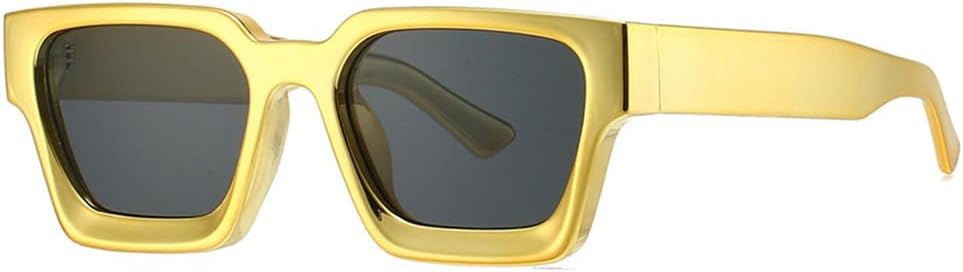 

Солнцезащитные очки UV400 с большой оправой в стиле панк, золотисто-серебристые зеркальные, для женщин и мужчин, для бега и занятий спортом на открытом воздухе UYPTK, Gold Black