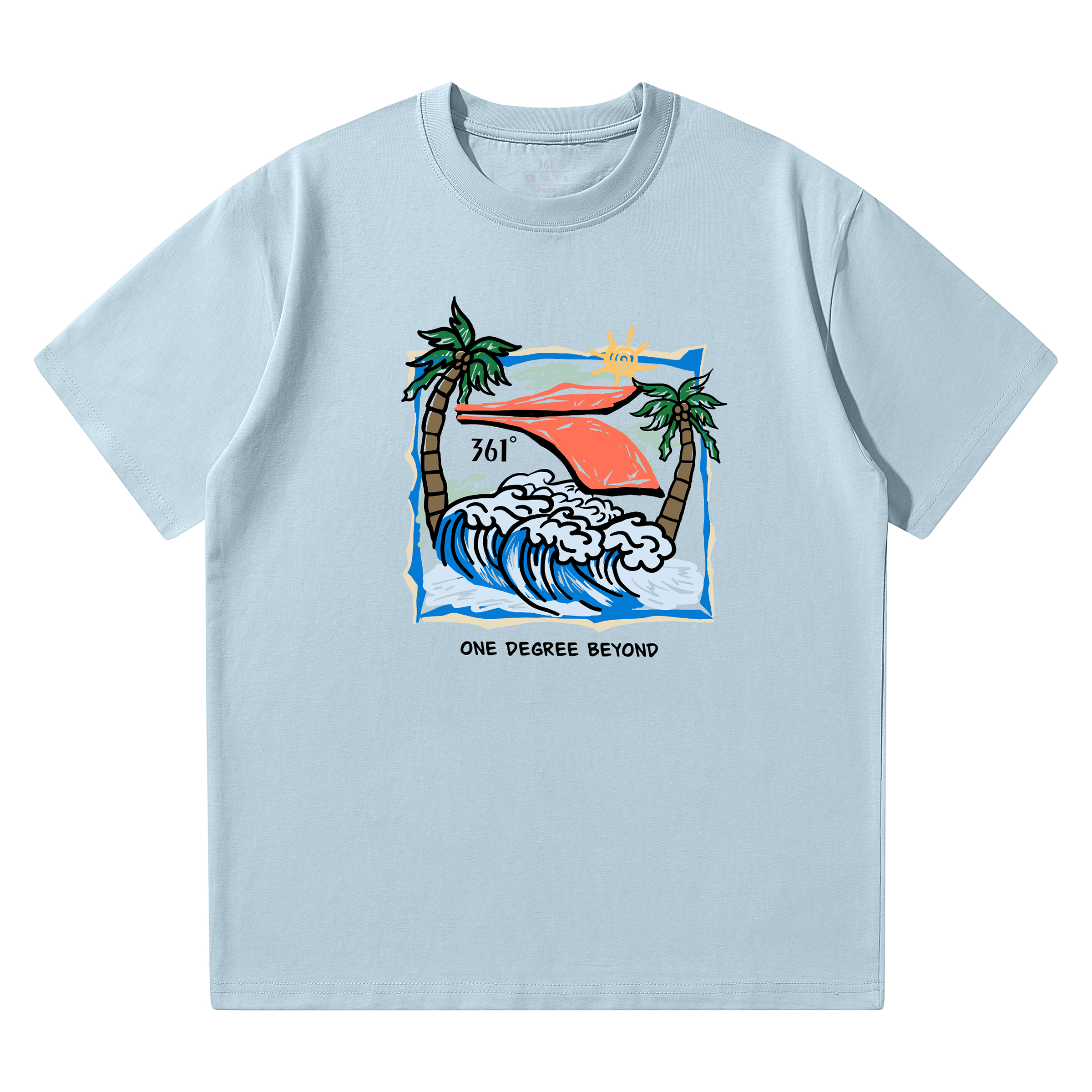 

361° Футболка Unisex Sky Blue Crew Neck Moderate Straight Fit