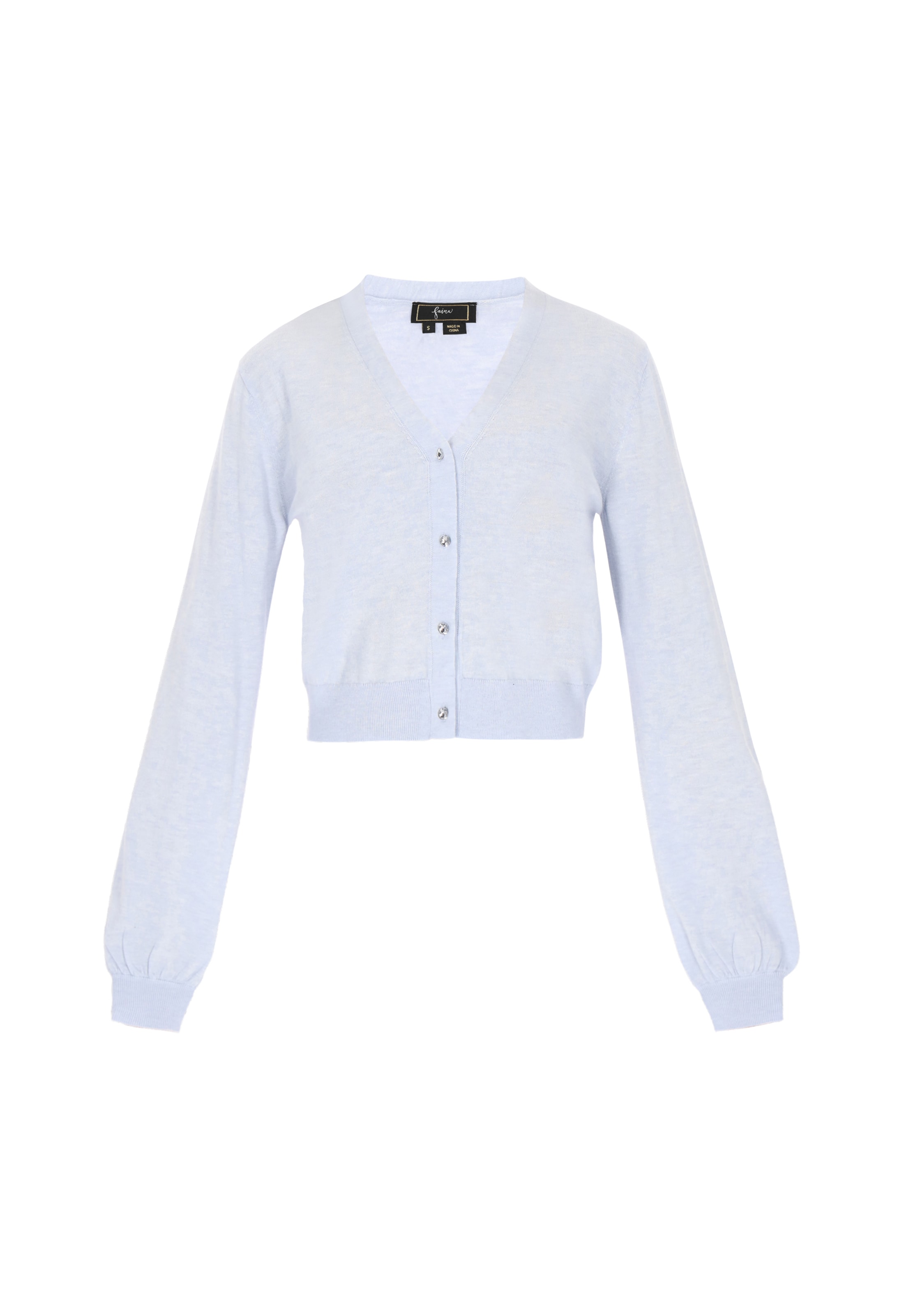 

Faina Кардиган вязаный в пастельно-голубом цвете