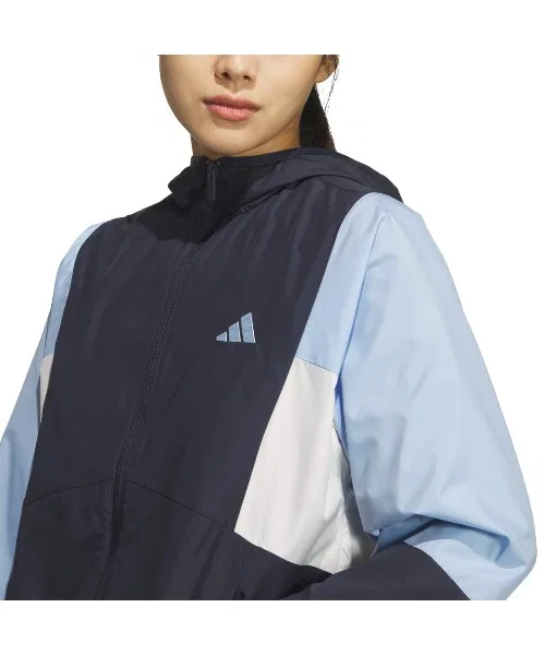 Ветровка adidas Tramu свободного кроя с цветовой блокировкой, серая — фото 4