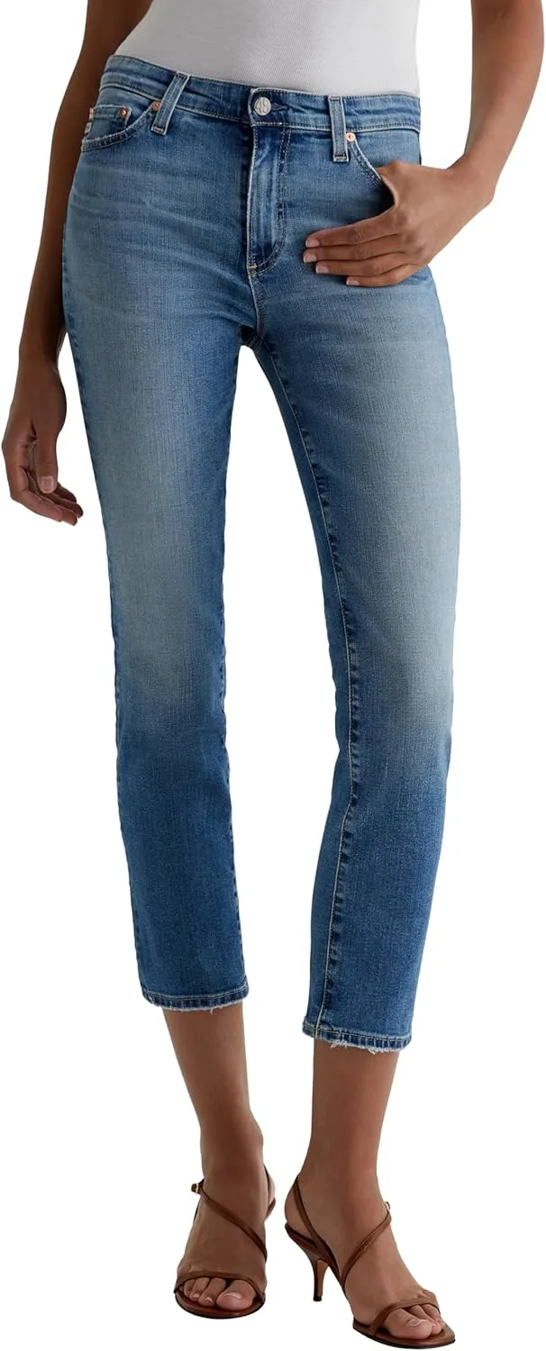 

AG Jeans Women's Mari Mid Rise Slim Straight Crop Jean