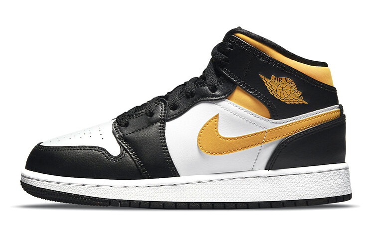 

Jordan 1 Mid White Pollen Black (GS)