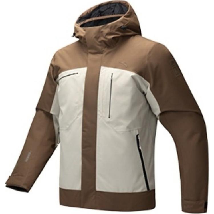 

ANTA Куртка пуховая мужская, Cyan Bird Gray/Sunning Brown