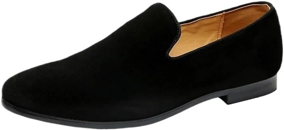 Лоферы замшевые Men's Vintage Suede Loafers, Black UOPYNE