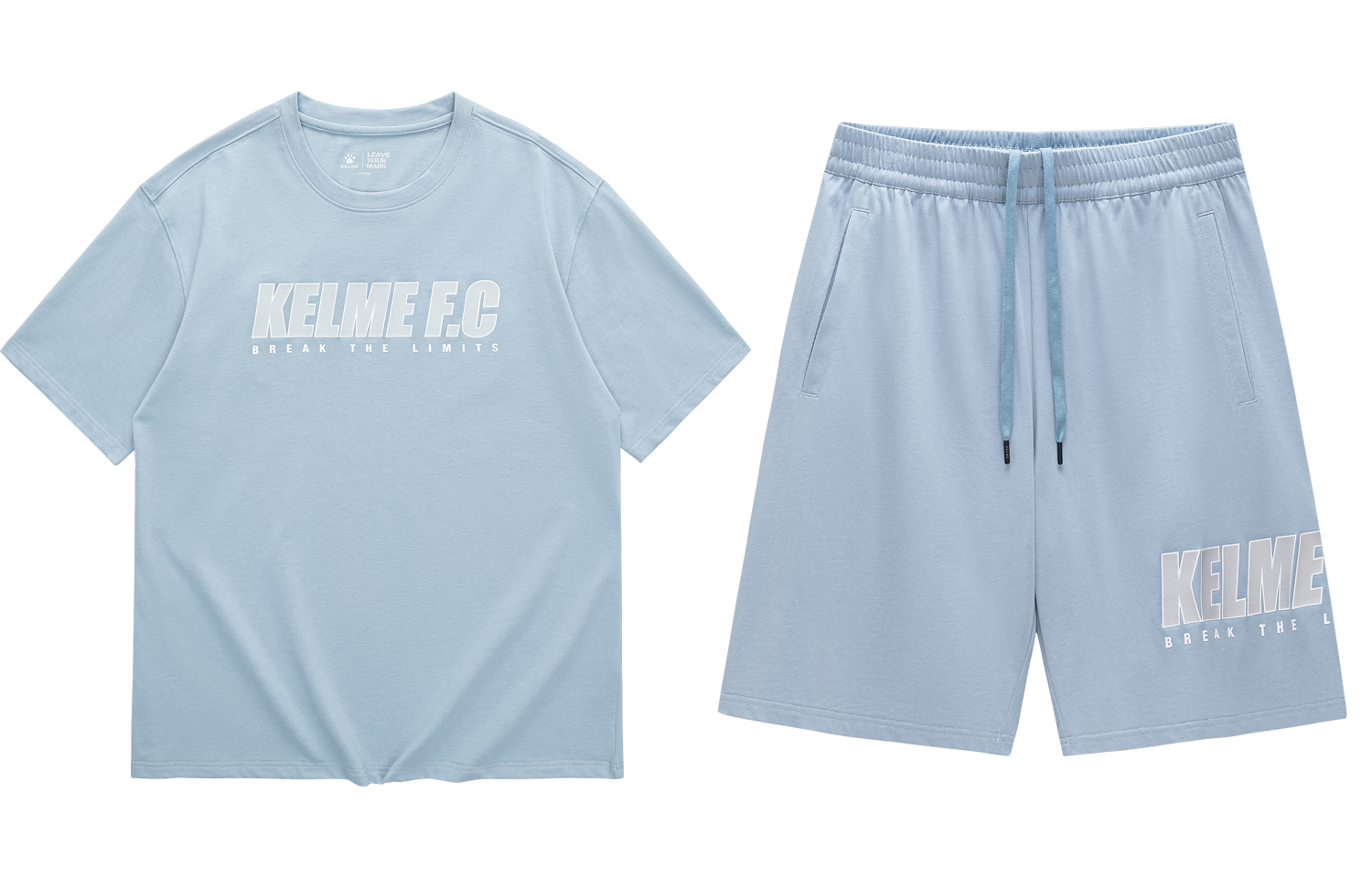 

Повседневный спортивный стиль Unisex Crew Neck тонкий KELME, clothing sets (серый синий)