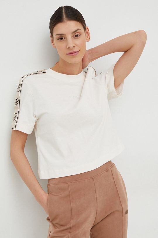 

Футболка из хлопка Guess, бежевый