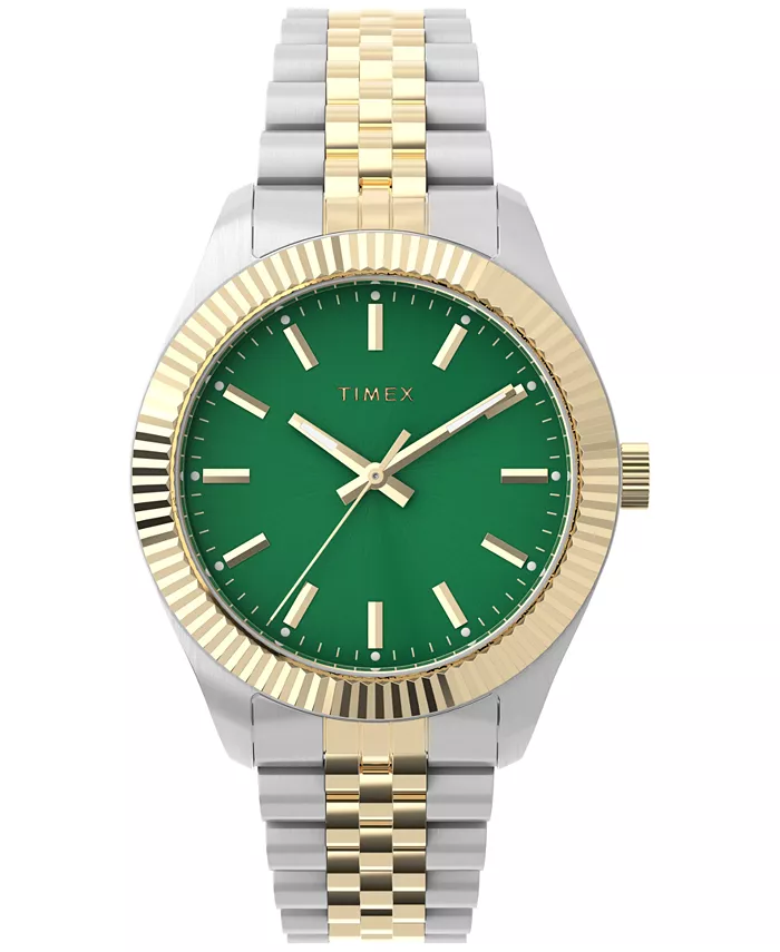 

Женские аналоговые часы из нержавеющей стали, двухцветные, 36 мм Timex