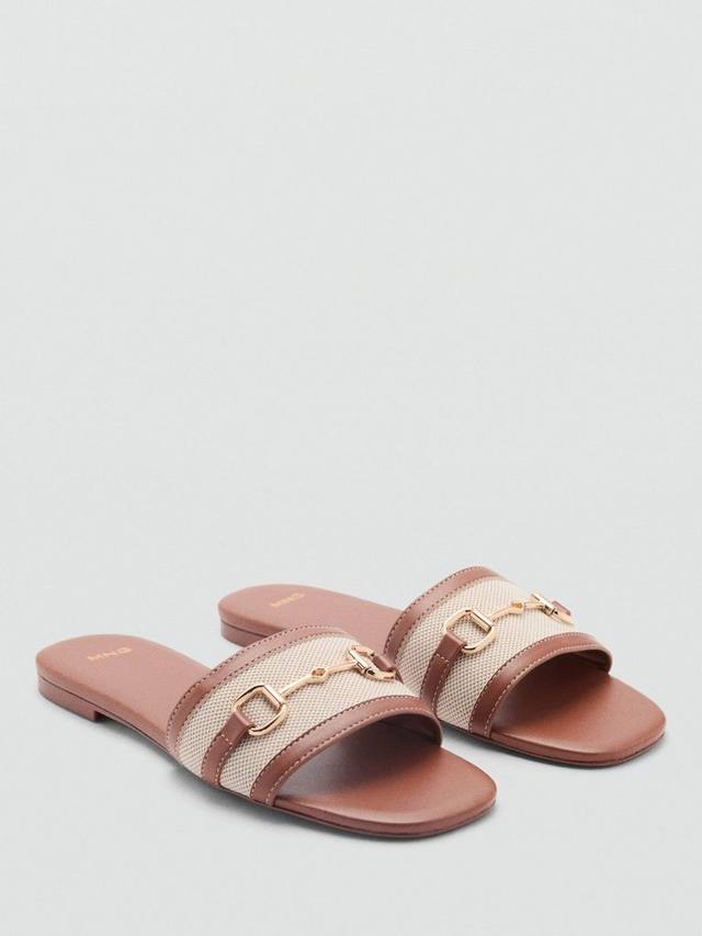 Сандалии с подвеской в виде удил Mango, Brown/Multi — фото 2