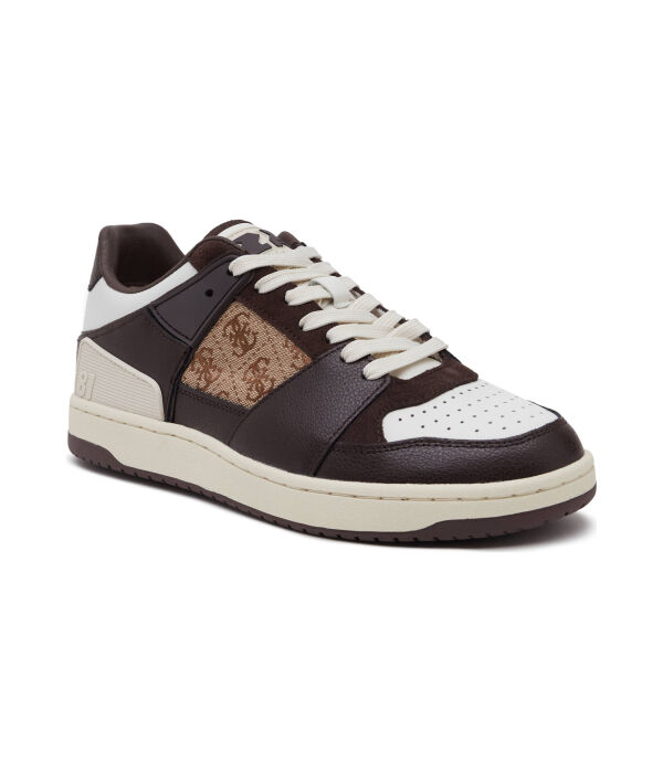 

Кроссовки кожаные Guess Sava, коричневый