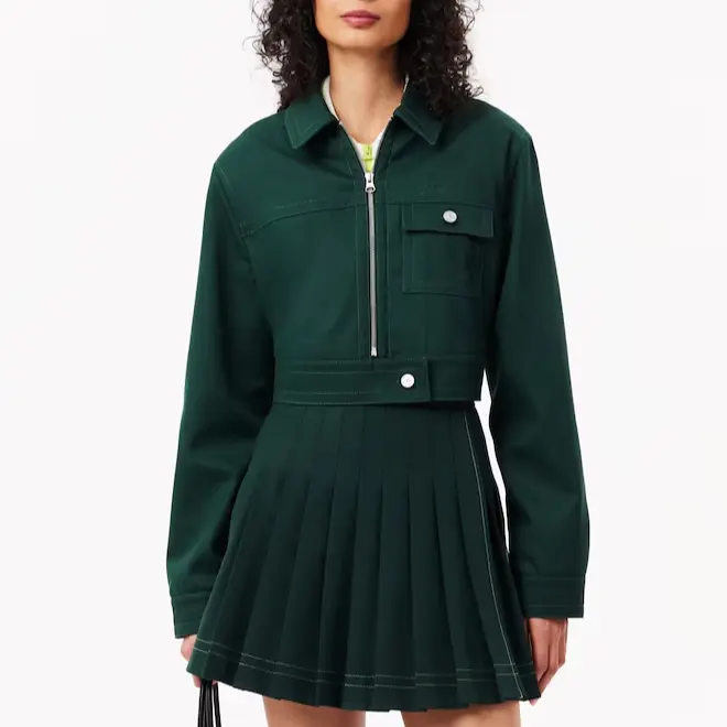 Куртка LACOSTE Зеленая на молнии — фото 3