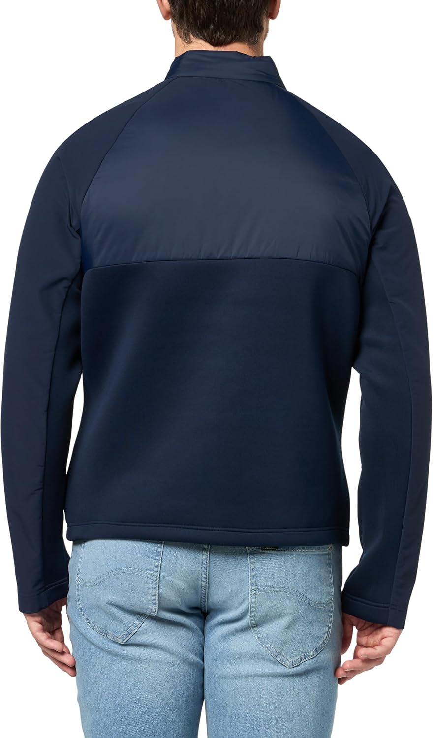 Мужская спортивная стеганая ветровка-гольф Lacoste с высоким воротником, Navy Blue/Navy Blue — фото 2