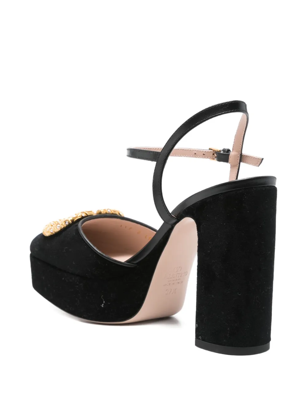 105-мм платформа мюли VALENTINO GARAVANI, черный — фото 3