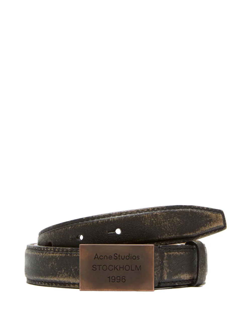 

Ремень с гравированным логотипом Acne Studios, коричневый