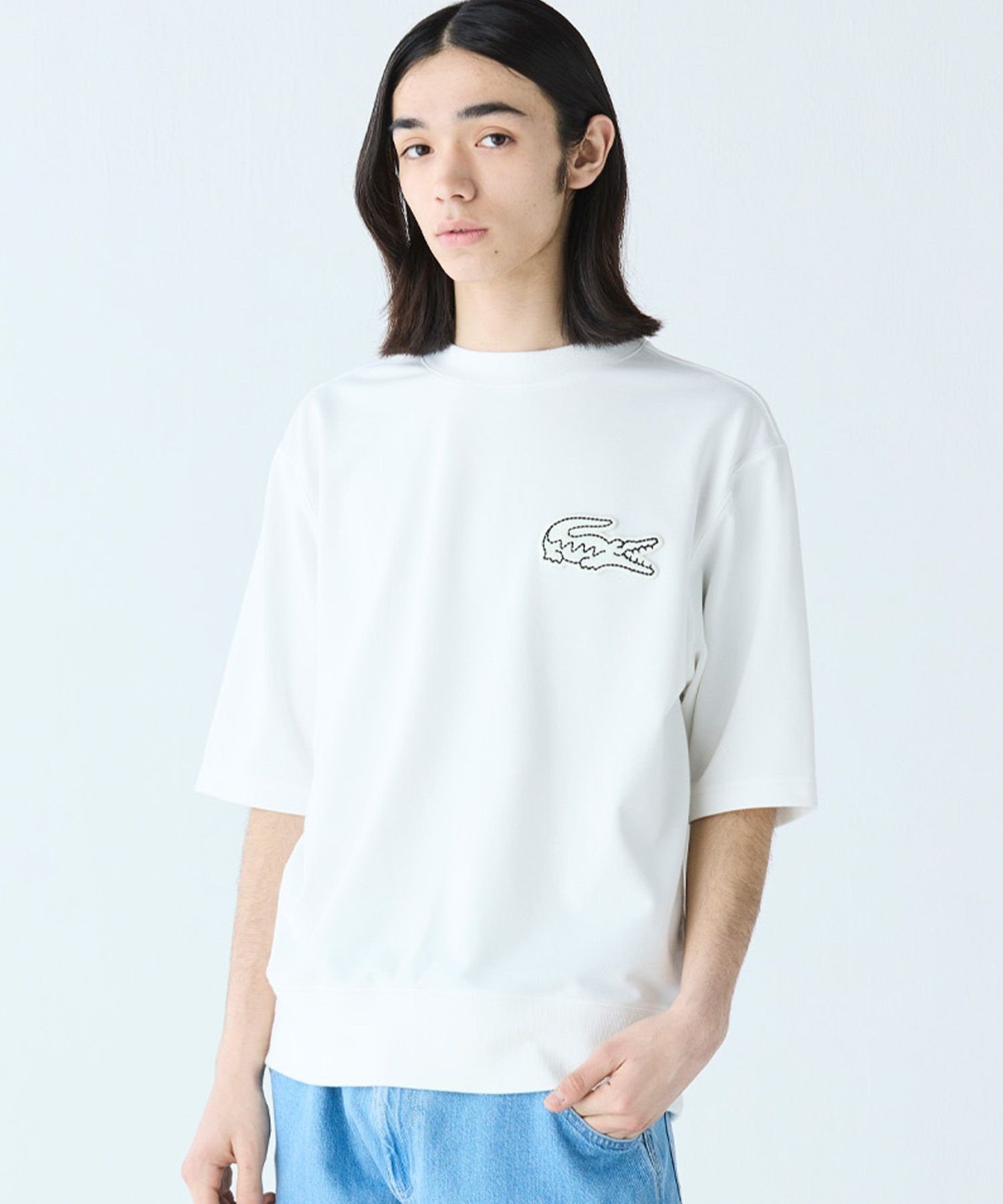 Толстовка с большим принтом в виде часов LACOSTE, White