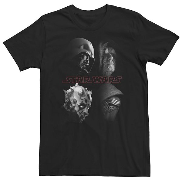 

Футболка Big & Tall с логотипом Star Wars Villain Portrait Panel Grid Licensed Character