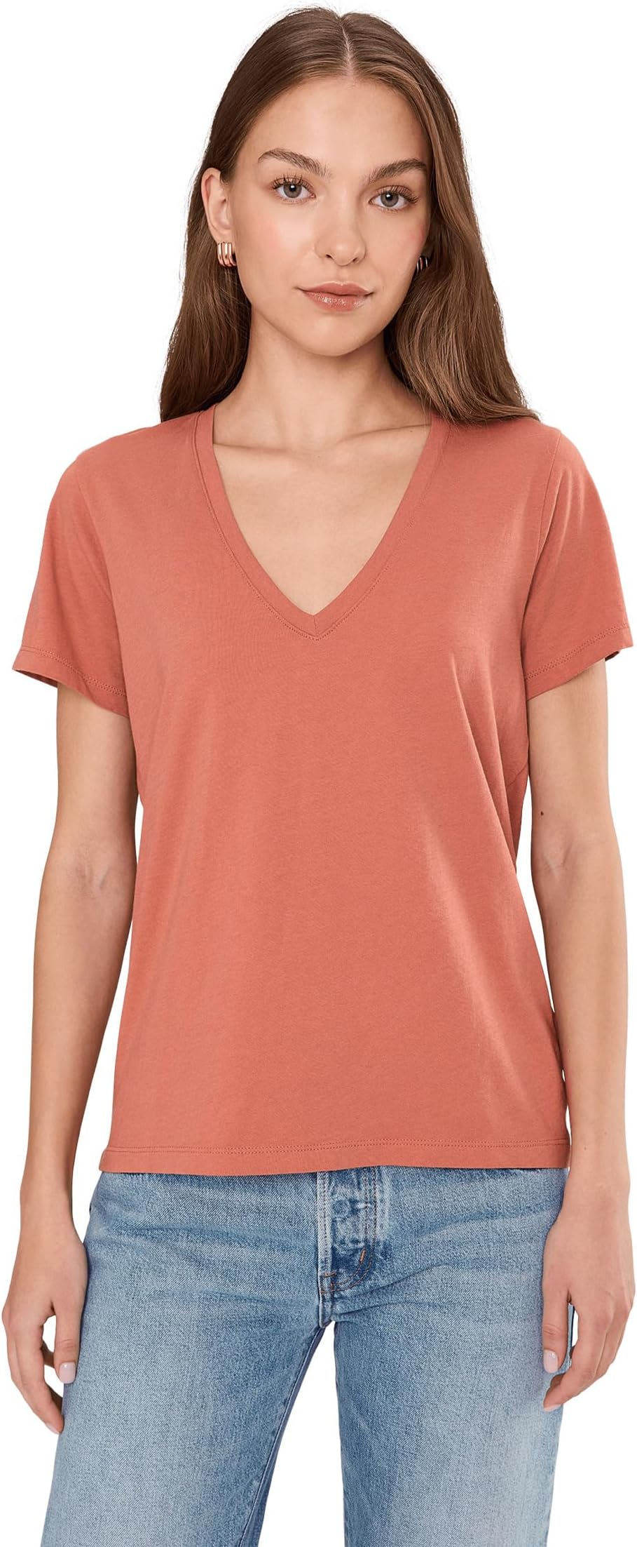 

Футболка Madewell Northside Vneck Tee, Faded Brick