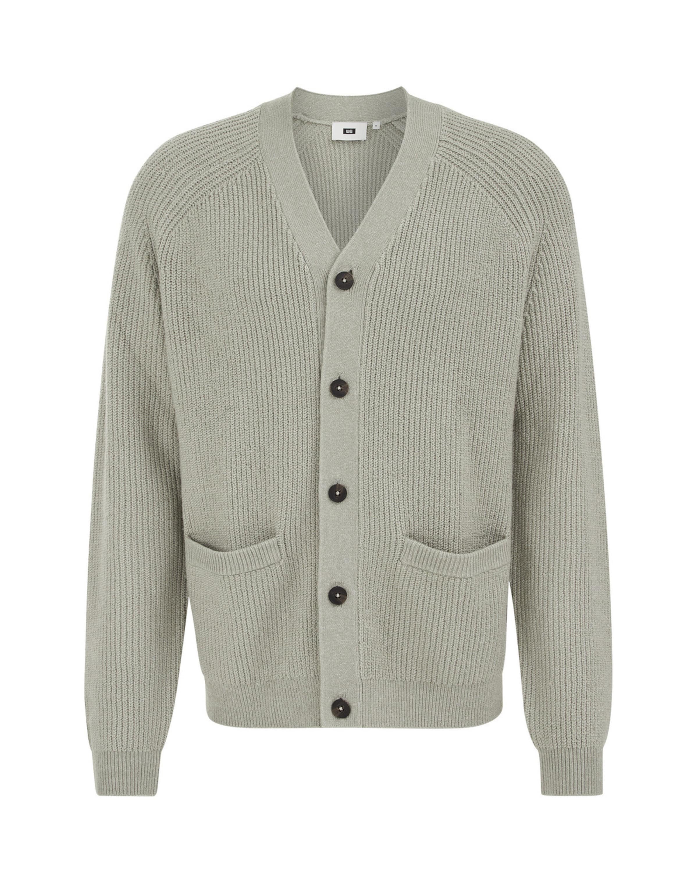 

WE Fashion Вязаный кардиган в сером цвете