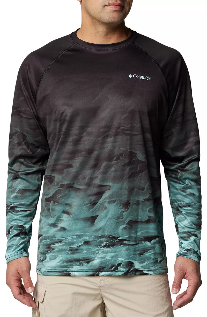 

Мужская рубашка с длинным рукавом Columbia PFG Terminal Tackle Fish Flag, цвет Black/Fish Flow Sailfish