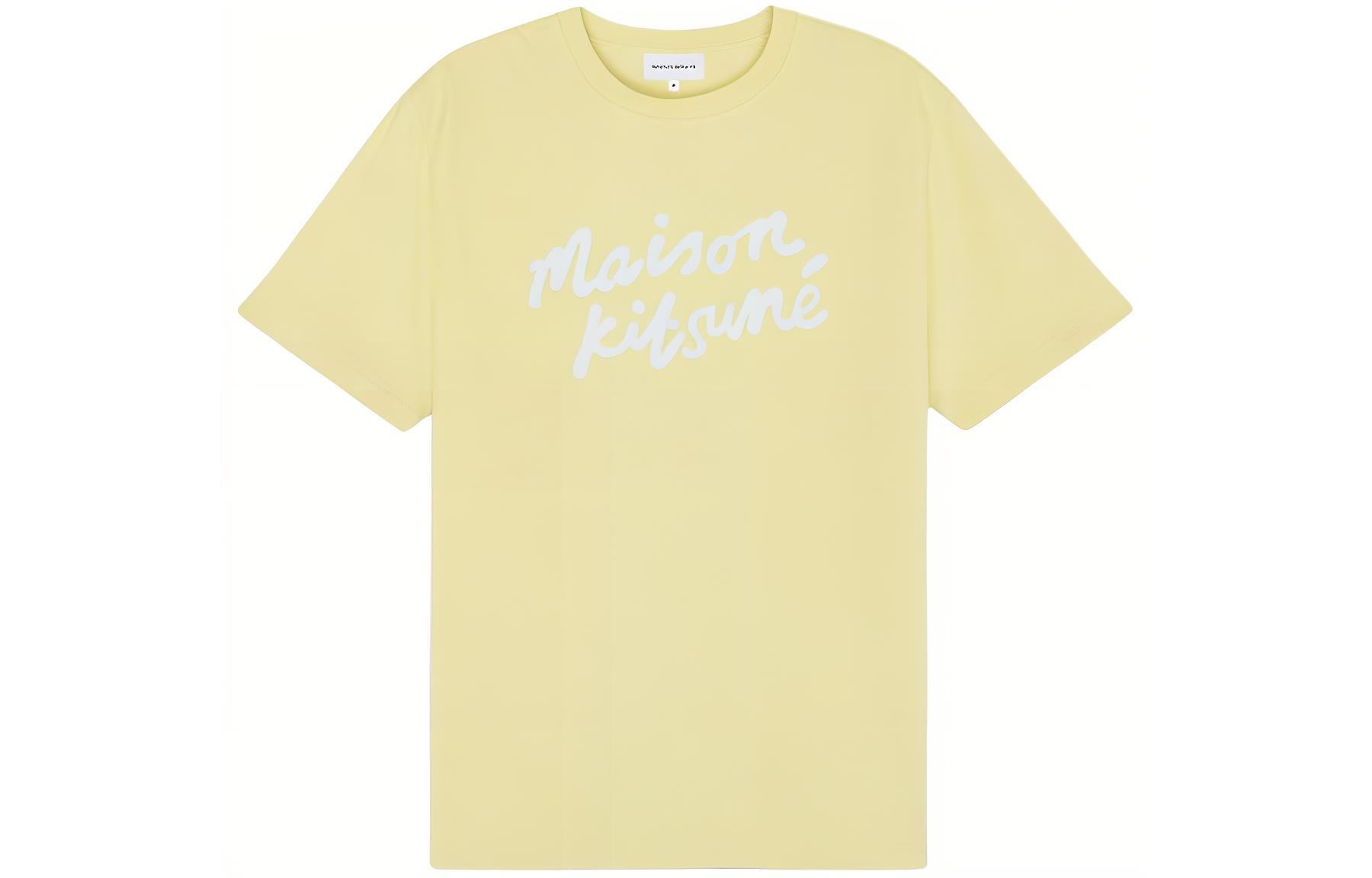 

Футболка с принтом логотипа Maison Kitsuné Maison Kitsune, желтый