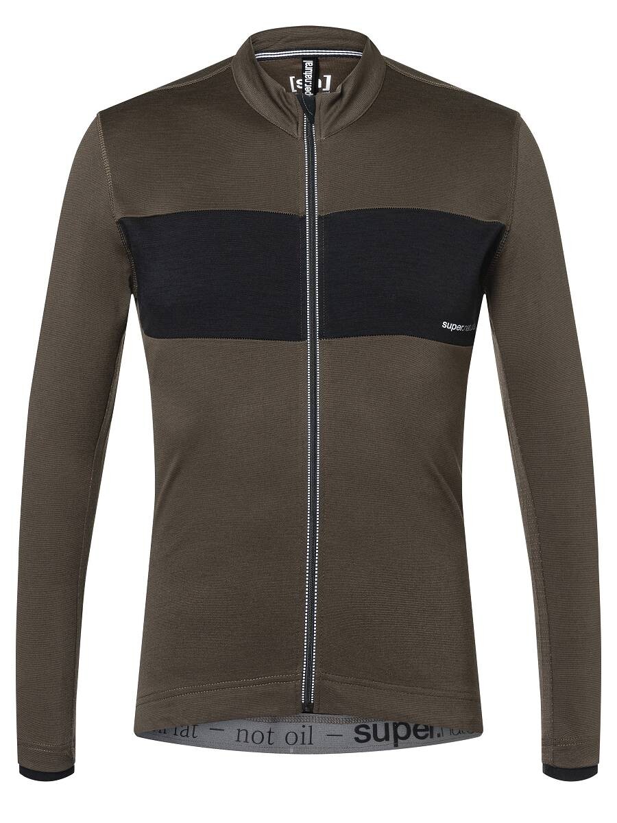 

Рубашка super.natural Merino Fahrradtrikot, темно-коричневый - черный