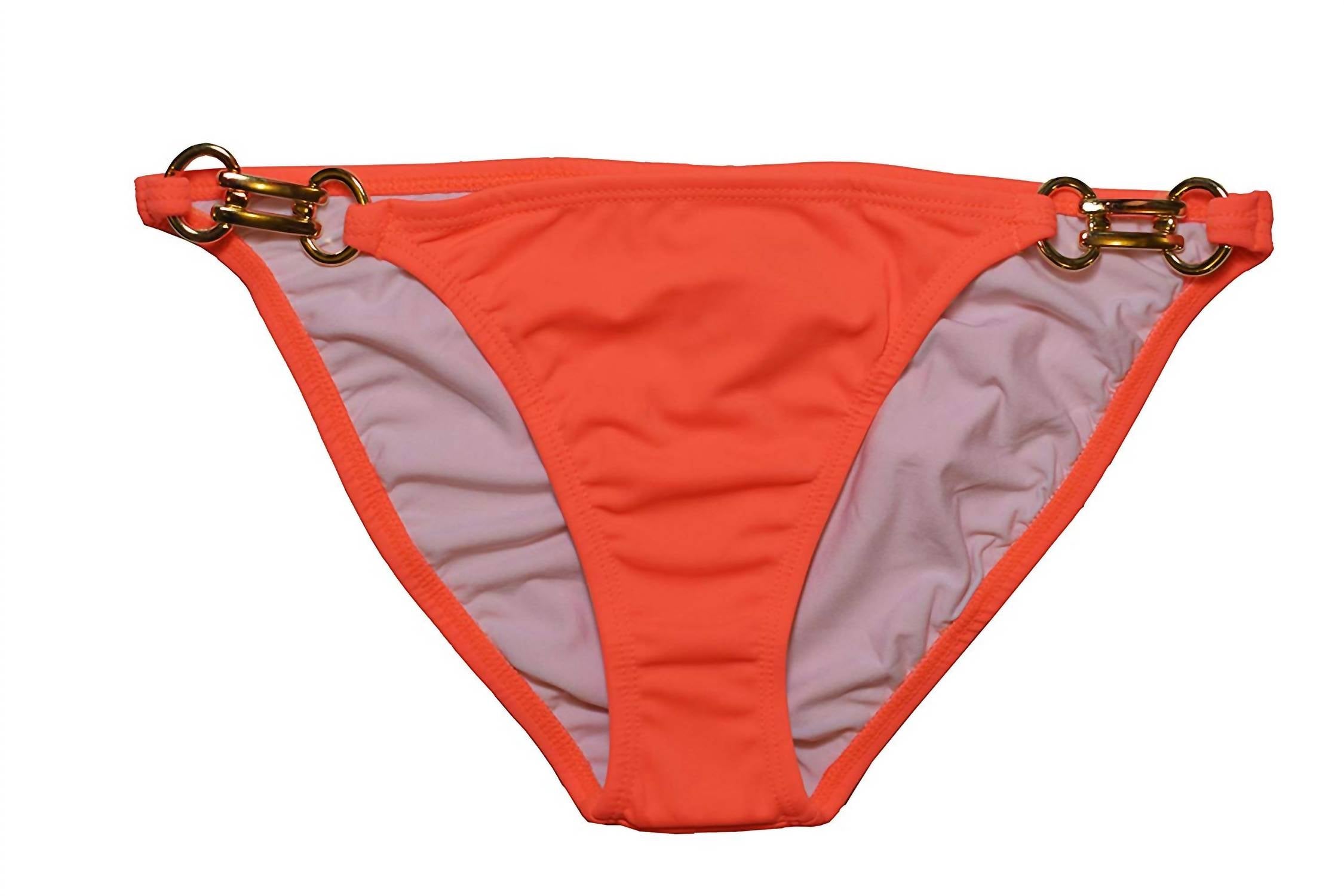

Плавки бикини с цепочкой на бретельках цвета мандарин PQ Swim, цвет tangerine