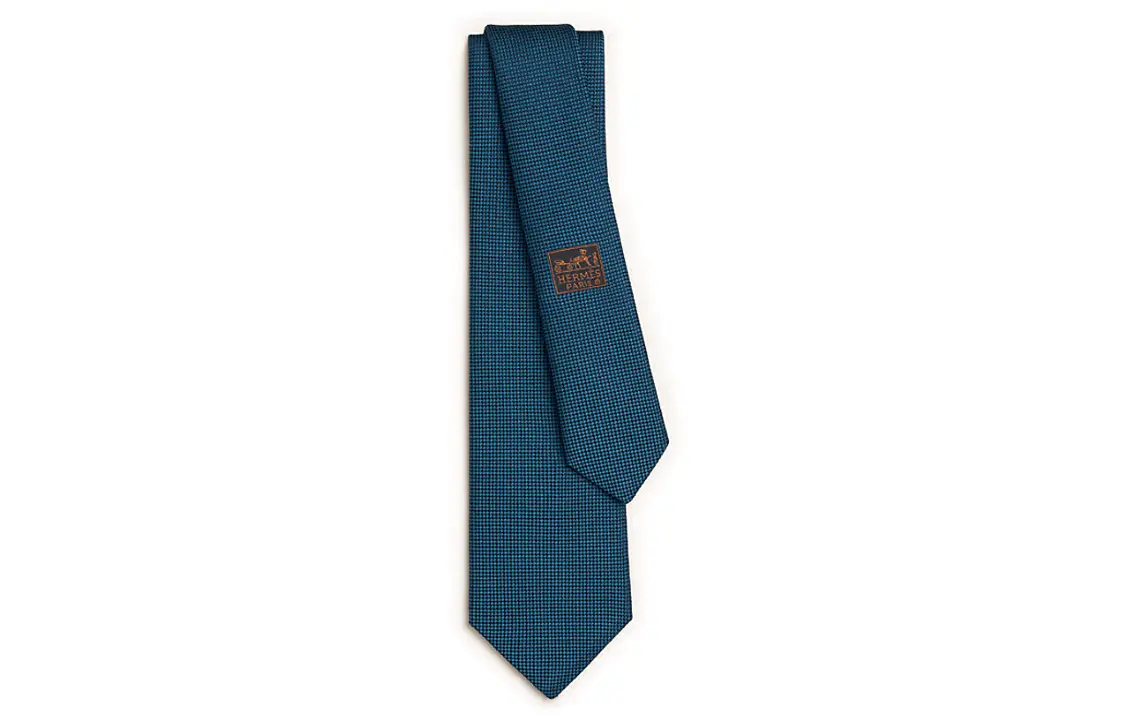 

HERMES Галстук Saint Honore мужской синий, Blue