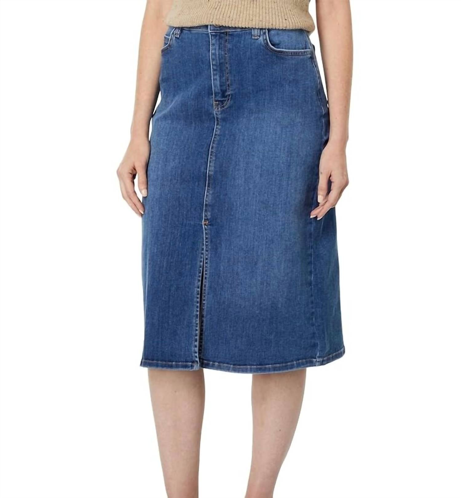 

Идеальная эластичная джинсовая юбка Elliott Lauren, цвет denim