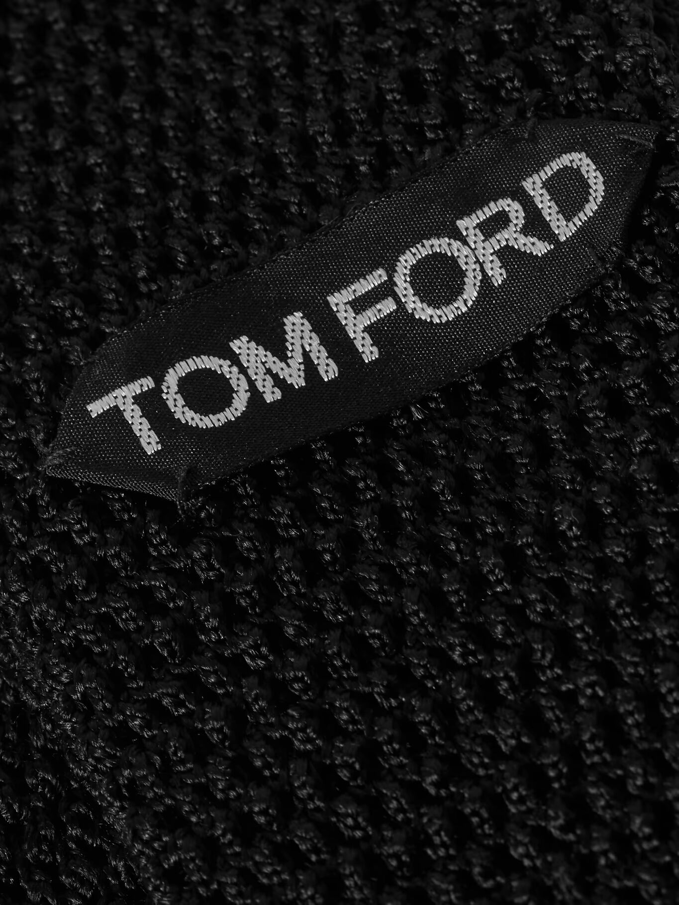 

Галстук шелковый вязаный 7,5 см TOM FORD, черный