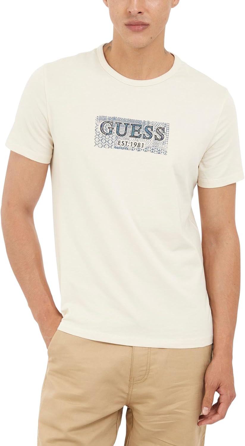 

Мужская футболка Guess Eco с коротким рукавом Guess Box, Resort Sand, Бежевый, Мужская футболка Guess Eco с коротким рукавом Guess Box, Resort Sand