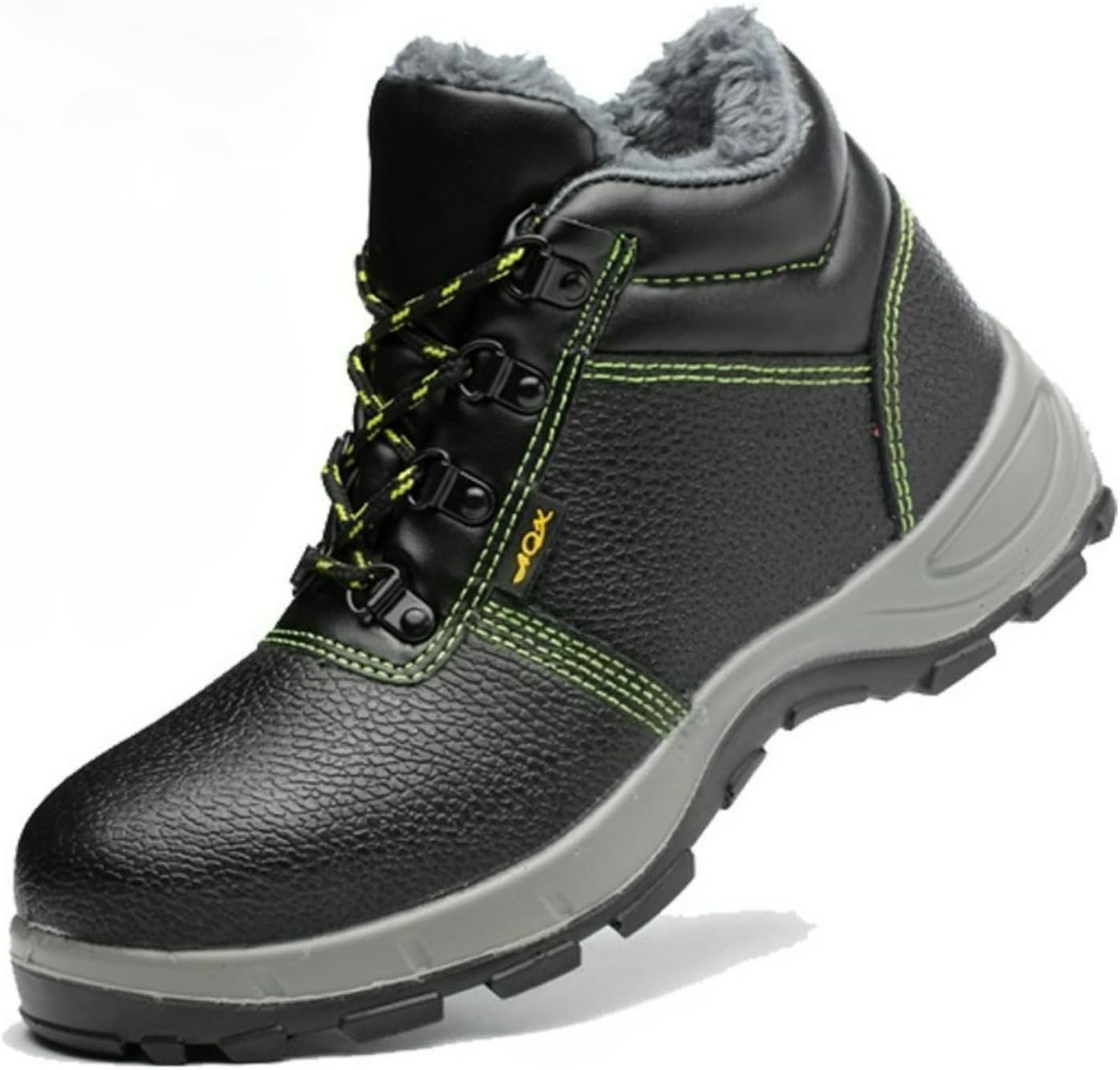 

Мужские зимние ботинки MACEFIL с утеплителем из меха, стальным носком, термоизоляцией, противоскользящие, для промышленного строительства и активного отдыха на улице, черный