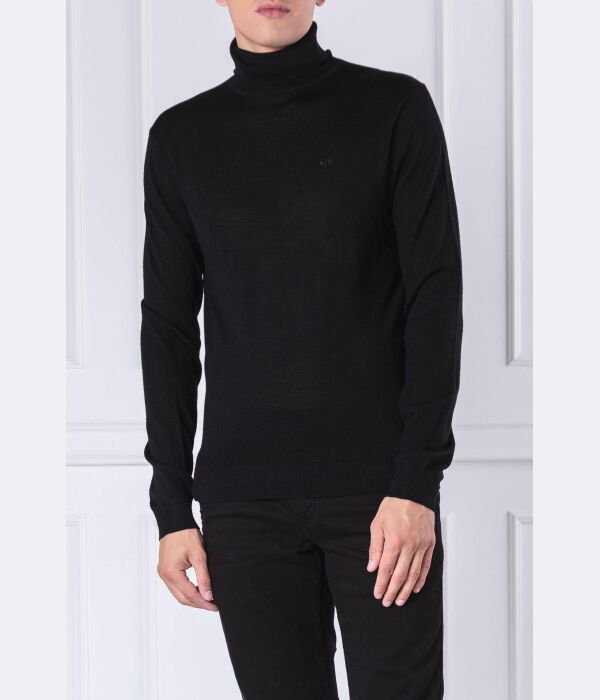 

Водолазка мужская Armani Exchange шерстяная, черный