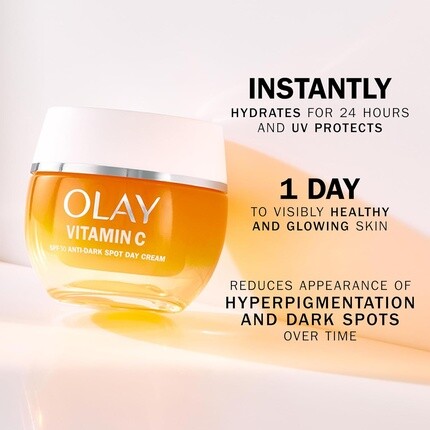 Крем для лица SPF30 OLAY Увлажняющий дневной с витамином С и ниацинамидом, чистота %, осветляющий уход за — фото 3