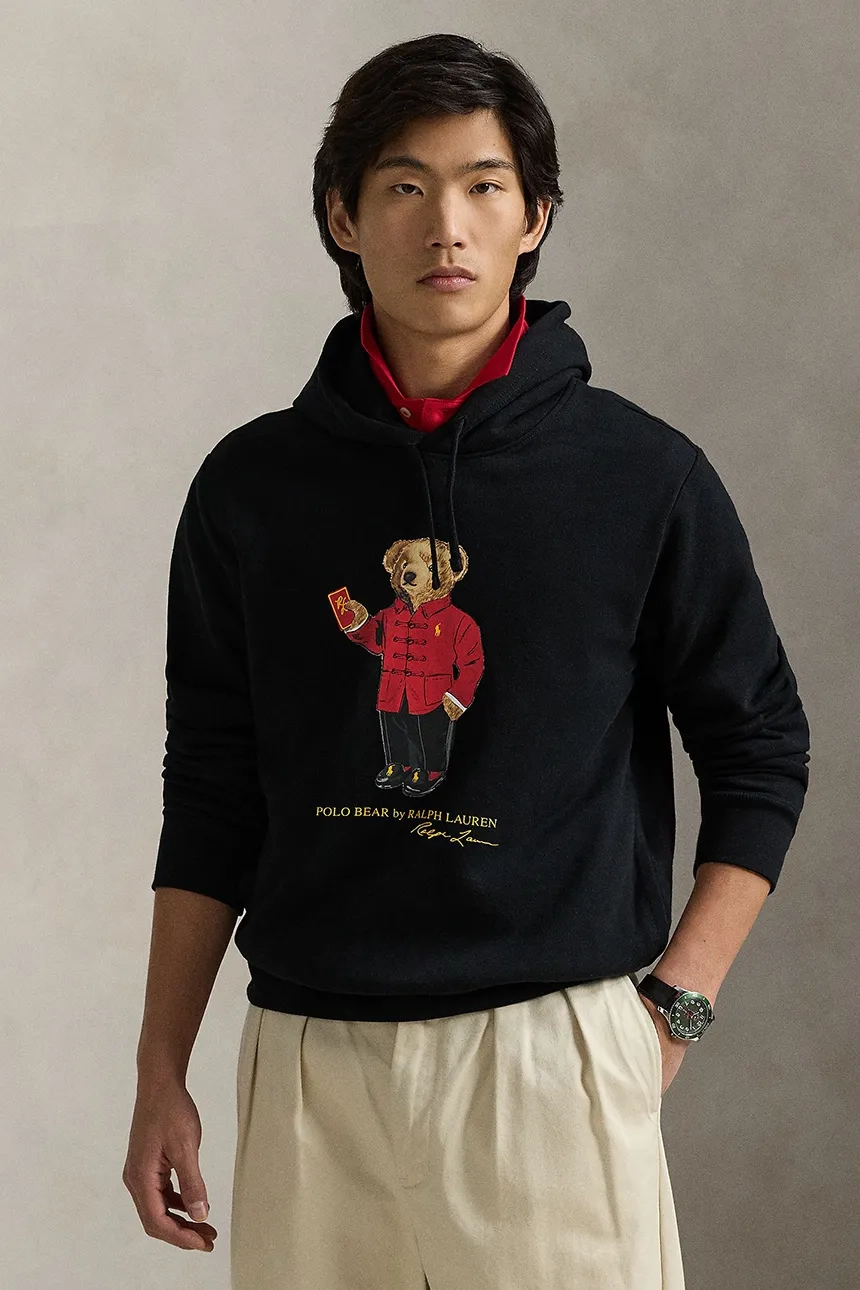 

Хлопковая толстовка Polo Ralph Lauren, черный