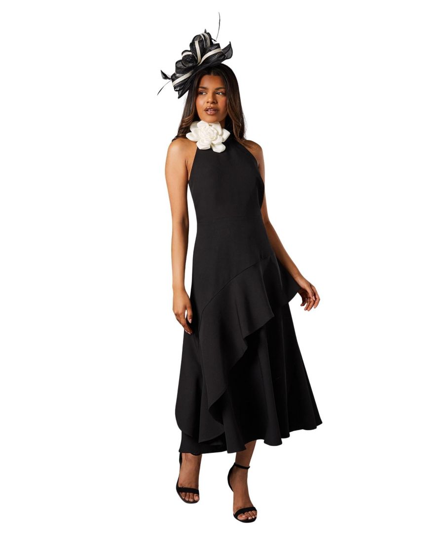 

Укороченное миди-платье с высоким воротником и корсажем Coast, Mono