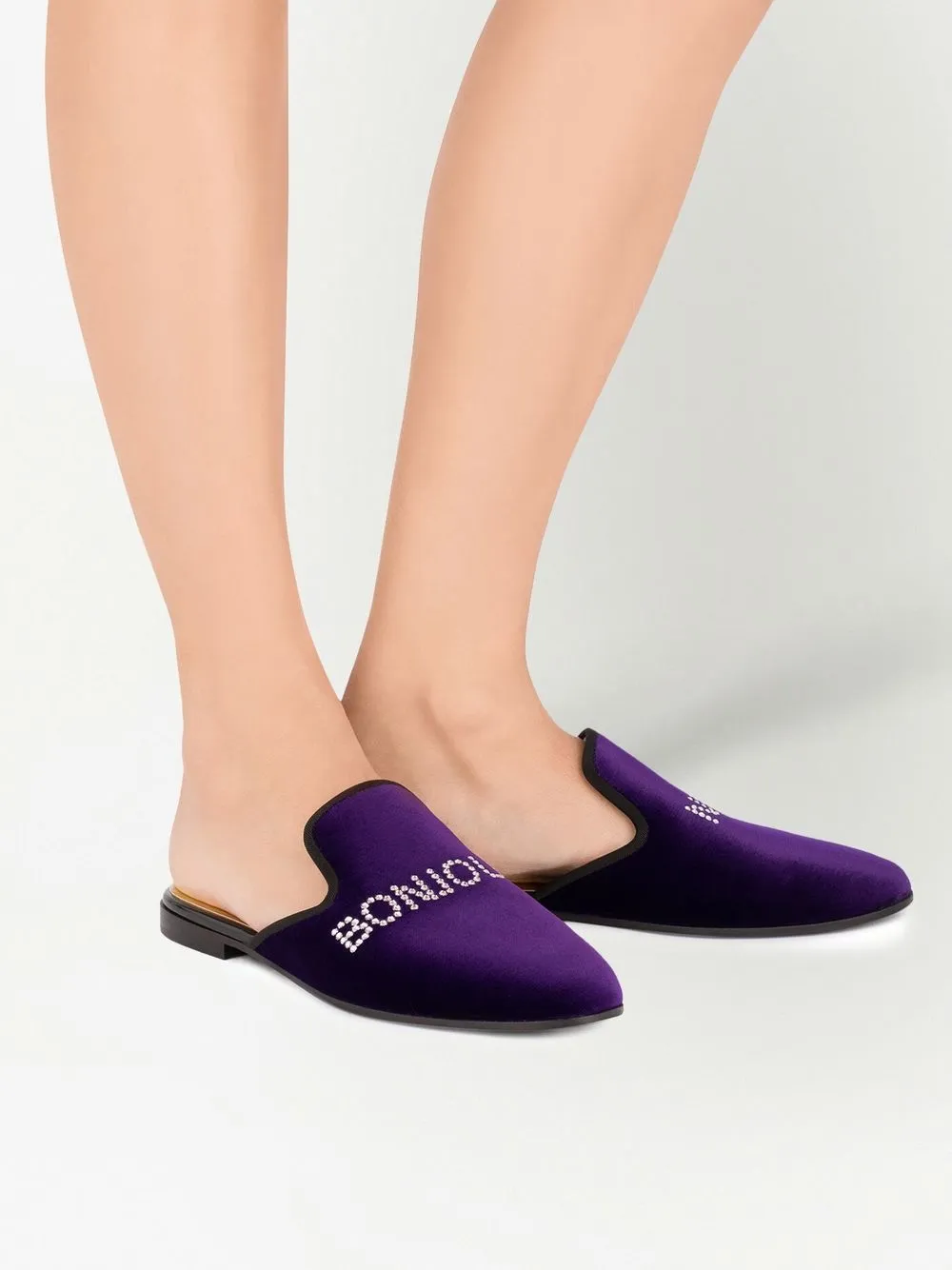 Бархатные лоферы Bonjour Nuit Giuseppe Zanotti, фиолетовый — фото 4