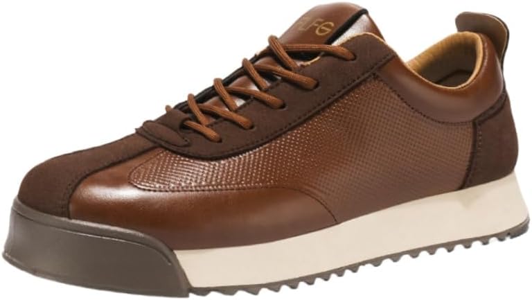 

Ретро мужские дышащие повседневные туфли с толстой подошвой - противоскользящие и долговечные, с мягкими и удобными стельками. Идеально подходят для повседневного ношения и занятий спортом Clolinde, коричневый