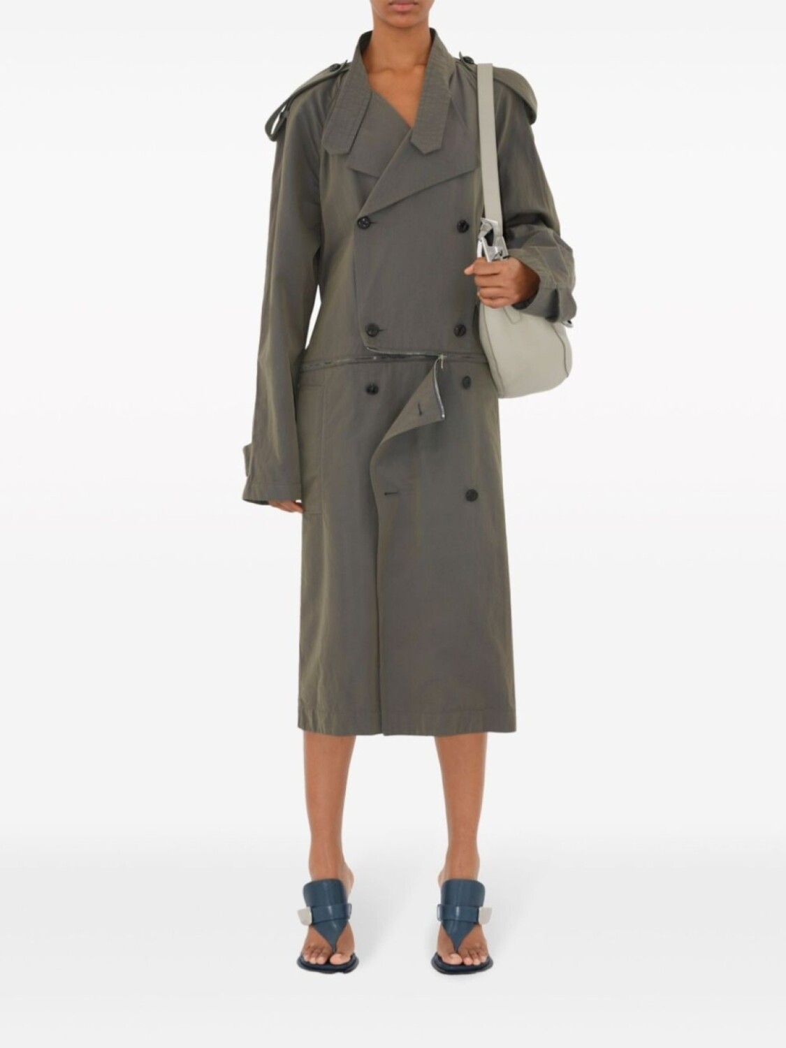 

Сумка на плечо Burberry Knight среднего размера, серый