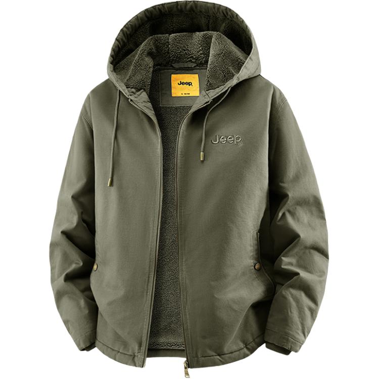

Пуховик Unisex Hooded Moderate Others Jeep, military зеленый