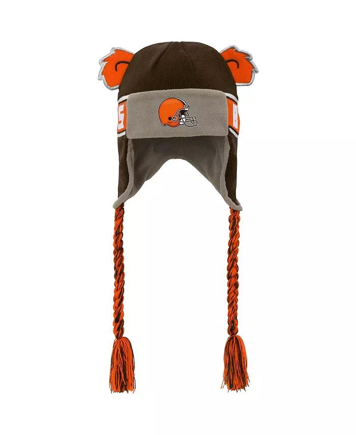 

Дошкольный мальчики и девочки коричневый Cleveland Browns Wordmark Ears Trooper вязаная шапка Outerstuff